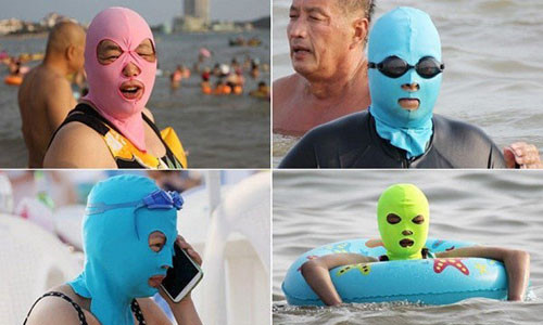 Ý tưởng về những chiếc bikini che mặt (face-kini) kỳ dị nhằm chống nắng nóng mùa hè đã từng được lăng xê nhiệt tình tại các bãi biển ở Thanh Đảo, Trung Quốc trong những ngày nắng nóng oi bức. Tuy nhiên, cũng chính những chiếc face-kini với công dụng chống nắng và sứa biển của những công dân tại tỉnh này từng tạo nên một làn sóng gây cười và xôn xao trên các mạng xã hội toàn thế giới. 
