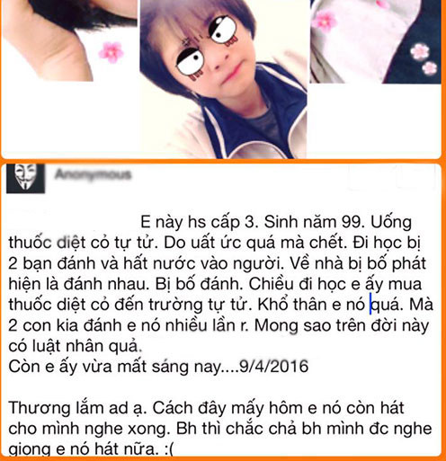 Nu sinh Ha Nam uong thuoc tu tu vi bi ban bat nat