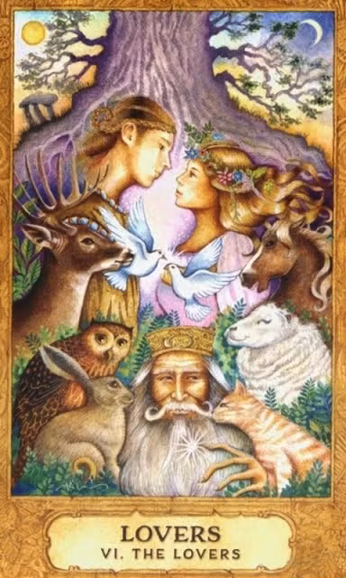 Chi tiet la bai Tarot The Lovers xem tinh duyen