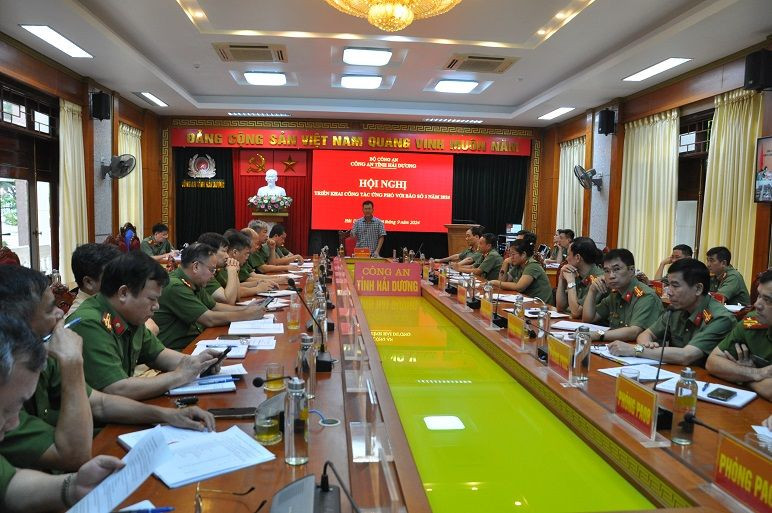 Công an Hải Dương thường trực 100% quân số chống bão số 3 Yagi Cong an Hai Duong thuong truc 100% quan so chong bao so 3 Yagi