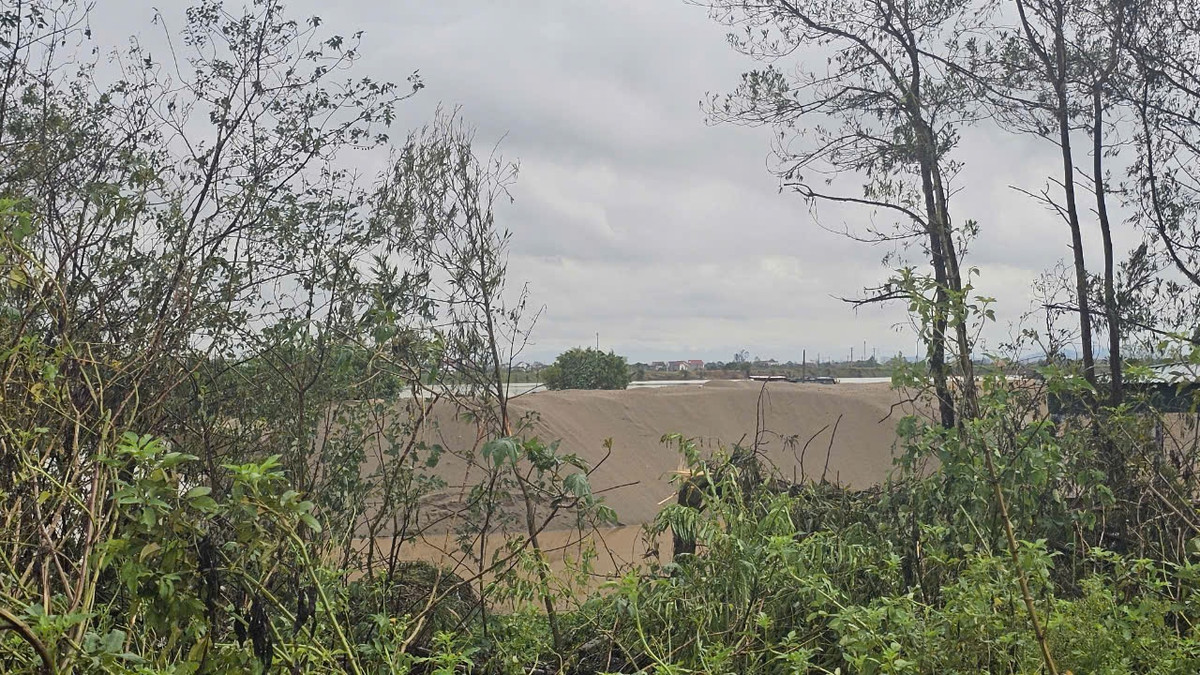 Ghi nhận của PV tại các phường Việt Hòa, Hải Tân, xã Ngọc Sơn (TP Hải Dương), các bến bãi vật liệu xây dựng như cát, đá; bến bãi kinh doanh than vẫn chưa thanh thải hết vật liệu, có nguy cơ làm ảnh hưởng đến an toàn, thoát lũ sông. (Ảnh bến bãi tại phường Việt Hòa).