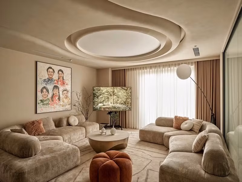 Gần đây, vợ chồng Cường Đô la tậu căn hộ cao cấp. Ảnh: TikTok Đàm Thu Trang.