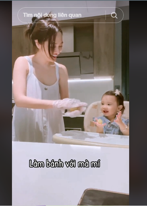 Hiện tại, Bảo Anh sống cùng con gái Misumi trong căn hộ. Ảnh: TikTok Bảo Anh.