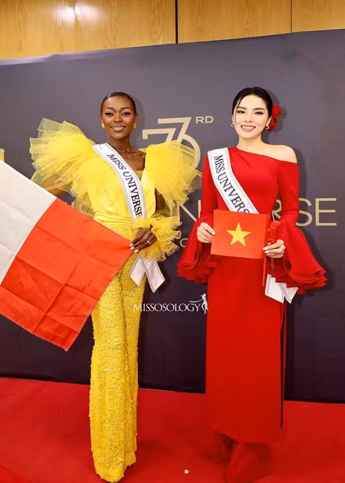 Nhan sắc của Kỳ Duyên đầy rạng rỡ, ghi điểm với truyền thông quốc tế. Ảnh: Missosology.