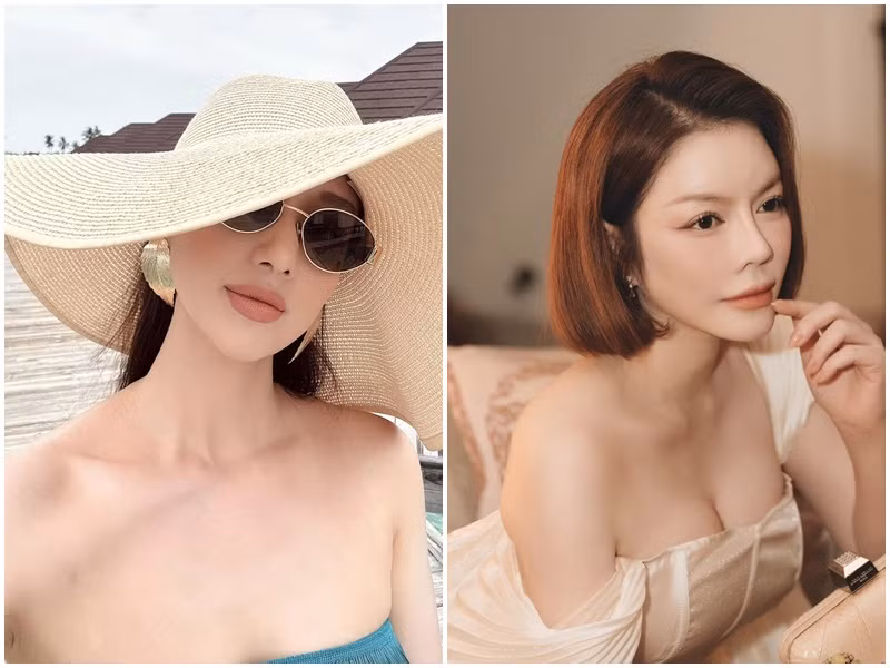 Lã Thanh Huyền và Lý Nhã Kỳ sở hữu vóc dáng gợi cảm không kém cạnh nhau. Ảnh: FB Lã Thanh Huyền, Lý Nhã Kỳ.