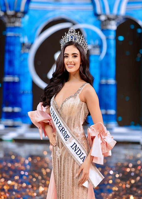 Rhea Singha đăng quang Miss Universe India 2024. Theo Tiền Phong, đối thủ của Kỳ Duyên từng lọt top 6 Miss Teen Universe 2023, đăng quang Miss Teen Earth 2023. Ảnh: Instagram Rhea Singha.