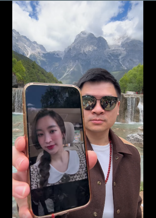 Mới đây, trên trang cá nhân, Đỗ Vinh Quang nhắn nhủ Hoa hậu Đỗ Mỹ Linh: "Happy birthday người trong mộng". Ảnh: FB Đỗ Vinh Quang.