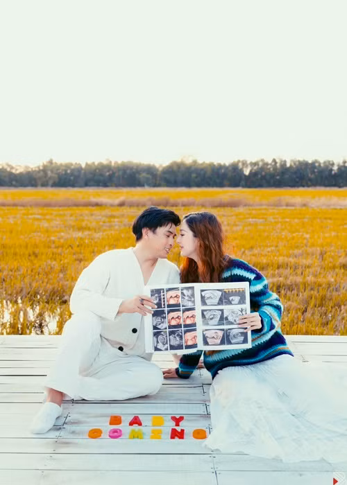  Người mẫu Tuệ Như và Hồ Quang Hiếu vừa công khai tin vui bầu bí.