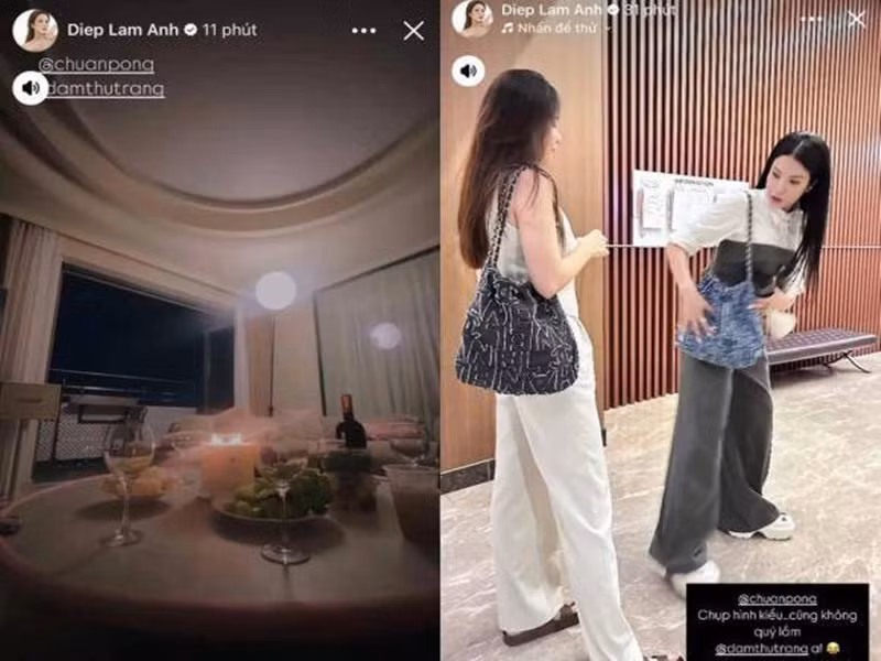 Trước đó, Đàm Thu Trang và Cường Đô la ẩn các bài viết trên Facebook vào tháng 7/2024. Cả hai cũng hiếm khi lộ diện. Trong ảnh, Đàm Thu Trang hội ngộ Diệp Lâm Anh. Ảnh: Phụ Nữ Pháp Luật.