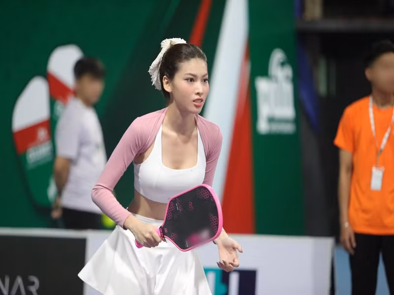 Á hậu Ngọc Thảo bắt đầu đam mê pickleball. Ảnh: FB Ngọc Thảo.