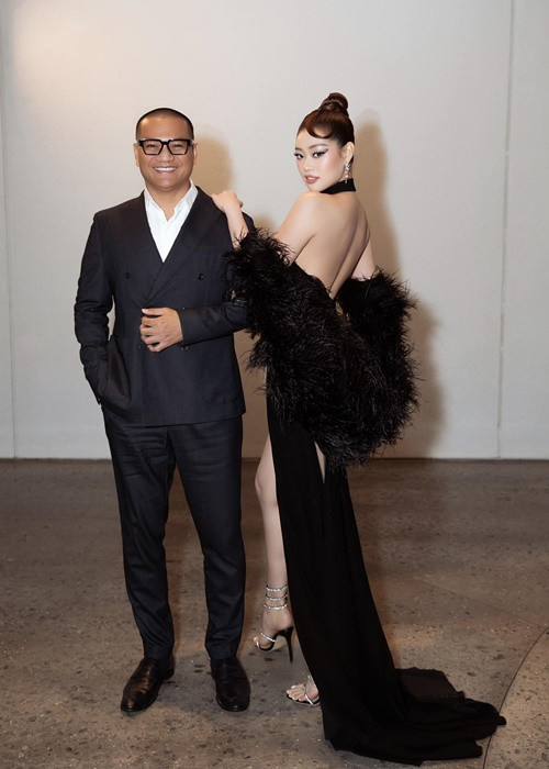 Khánh Vân và Nguyễn Long sánh đôi tại các sự kiện giải trí. Ảnh: FB Khánh Vân.