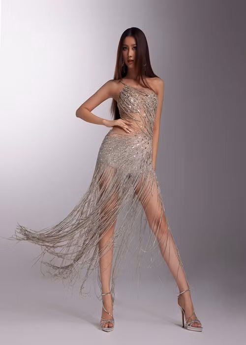 Trước đó, đại diện Việt Nam nỗ lực gây ấn tượng trong các phần thi áo tắm, tài năng, phỏng vấn. Ảnh: FB Quế Anh.