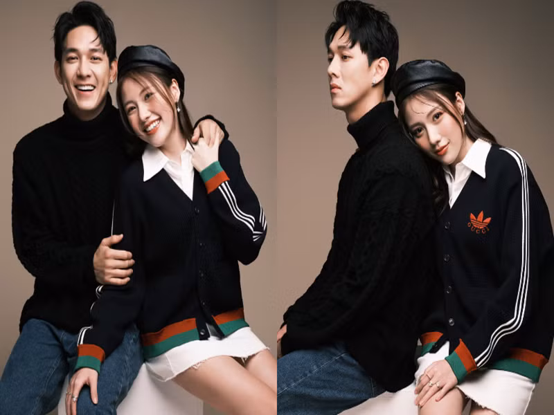 Hai diễn viên phim Nhà bà Nữ chụp ảnh tình tứ dịp Valentine 2023. Ảnh: Đẹp Fashion.