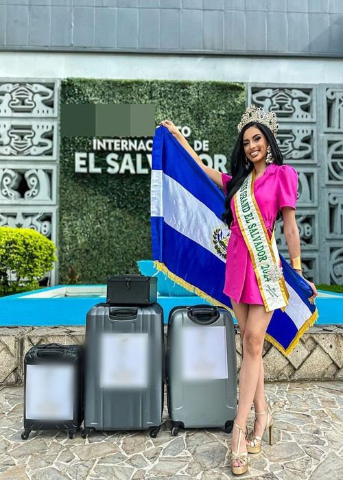 Giulia Zanoni lên đường đi thi. Cô là đại diện El Salvador thay cho Alexia Pacheco. Ảnh: FB Miss Grand International.