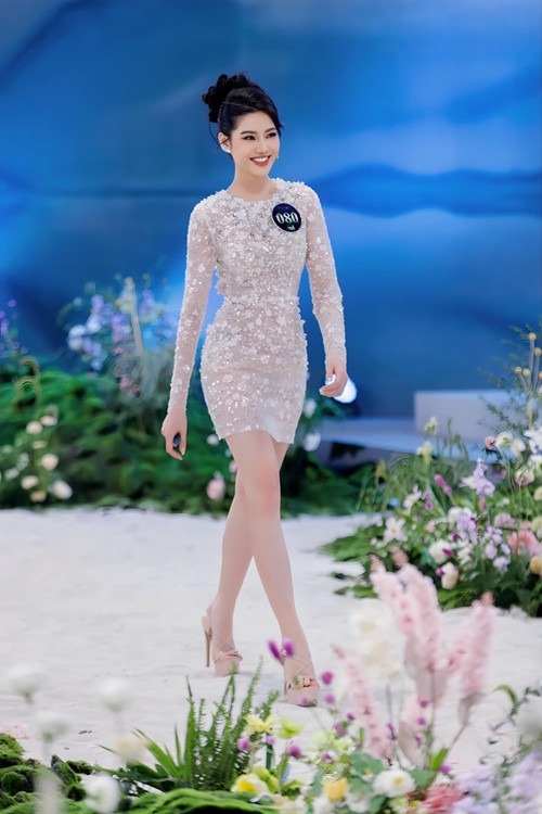 Đến nay, thành tích tốt nhất của Cao Ngọc Bích ở các sân chơi sắc đẹp là Top 10 Miss Earth Vietnam 2023. Ảnh: FB Cao Ngọc Bích.