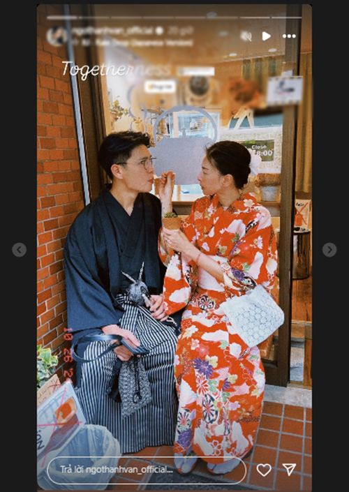 Hình ảnh Ngô Thanh Vân đút cho Huy Trần ăn khiến nhiều fan phải ghen tỵ. Ảnh: FB Ngô Thanh Vân.