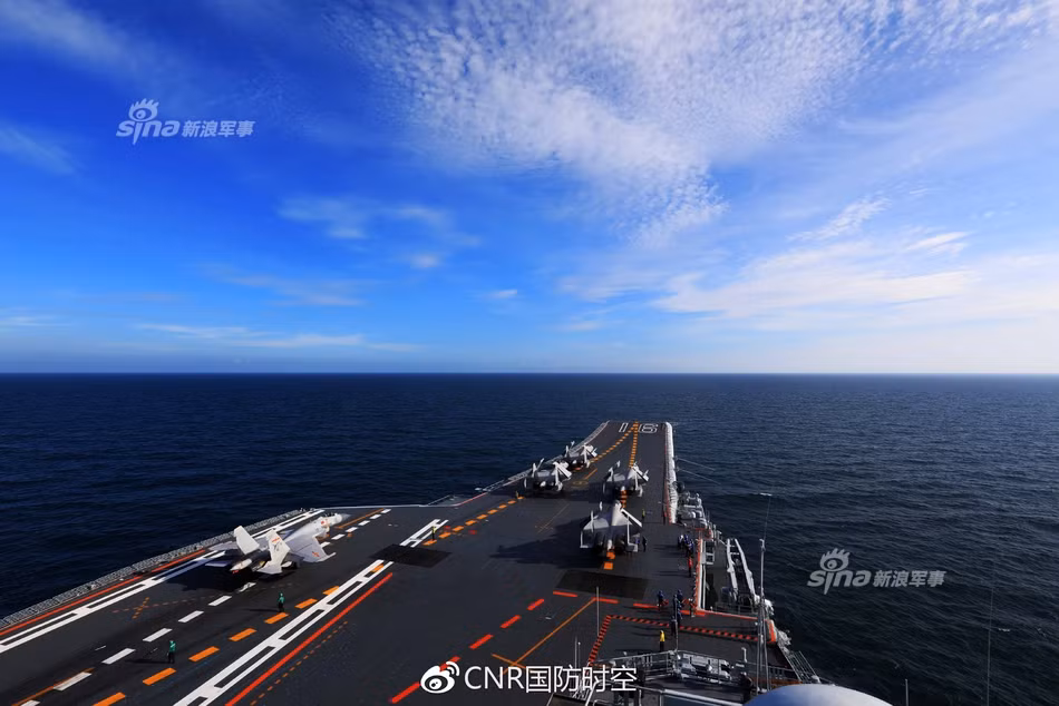 Vùng biển được Trung Quốc chọn để thực hiện buổi luyện tập của tàu sân bay Liêu Ninh là cực kỳ nhạy cảm, đây là khi vực nằm ngay gần eo biển Đài Loan và phía Đài Loan cho rằng Trung Quốc đã vi phạm vùng xác nhận phòng không của mình. Nguồn ảnh: CNR.