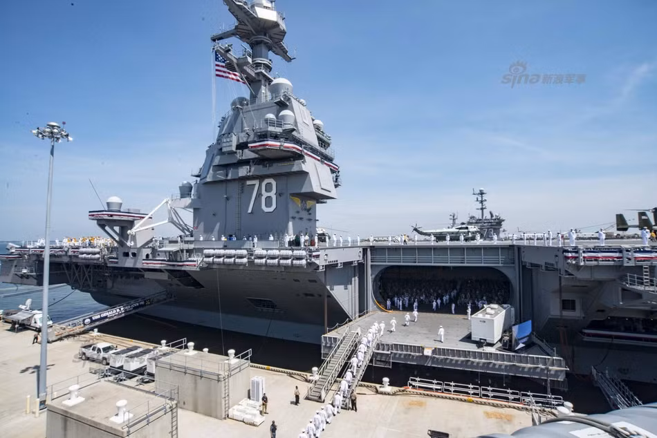 USS Gerald R. Ford là tàu sân bay đắt nhất thế giới tính đến thời điểm hiện tại, con tàu này có giá đóng mới là 12,8 tỷ USD. Nếu tính thêm cả chi phí nghiên cứu, phát triển công nghệ cho con tàu này thì giá của nó sẽ đội lên thêm 4,7 tỷ USD nữa, tương đương với khoảng 17,5 tỷ USD. Nguồn ảnh: Sina.