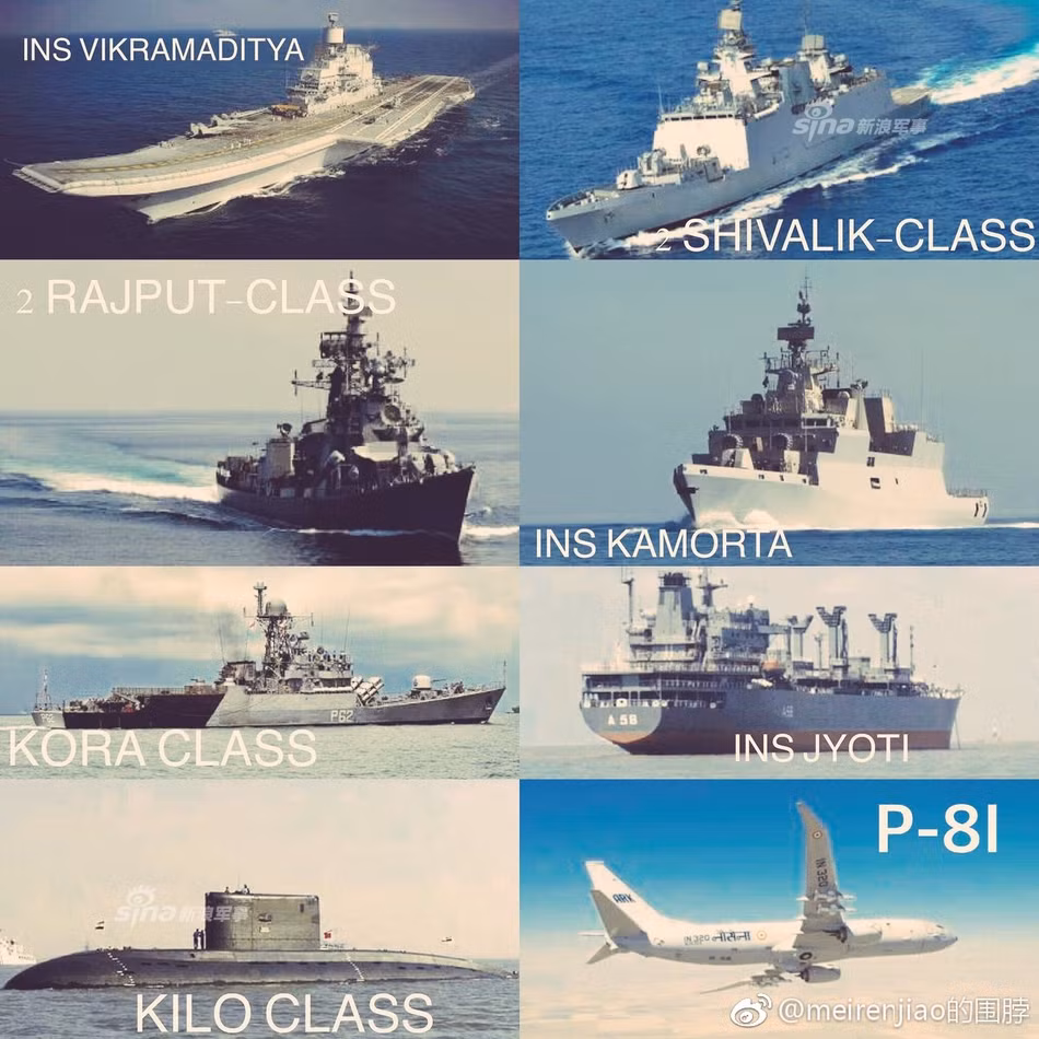 Dự kiến các thành phần tham gia cuộc tập trận hải quân Malabar 2017 lần này. Có truyền thống từ những năm 90 của thế kỷ trước, cuộc tập trận Malabar được diễn ra mỗi năm một lần với sự tham gia của nhiều quốc gia trên thế giới trong đó có nòng cốt là Mỹ. Một vài năm gần đây, cuộc tập trận có thêm sự tham gia thường trực của phía Ấn Độ. Nguồn ảnh: Sina.