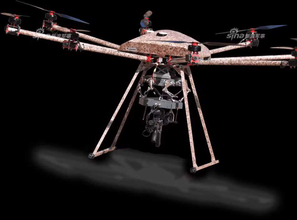 Việc gắn bom vào flycam đã tỏ ra rất có hiệu quả trong cuộc chiến ở Syria và trong tương lai, có thể súng máy cũng sẽ được gắn vào flycam. Nguồn ảnh: Sina.