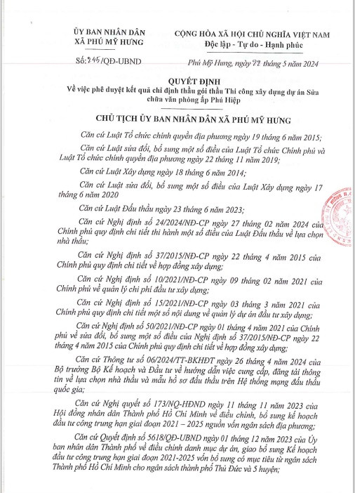 TP. HCM: 3 ngày Công ty Quốc Linh được chỉ định 5 gói thầu tại Củ Chi - Hình 3 TP. HCM: 3 ngay Cong ty Quoc Linh duoc chi dinh 5 goi thau tai Cu Chi-Hinh-3