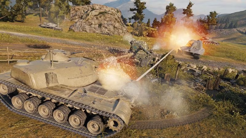 Tiếp theo là xét về khoảng cách tác chiến của xe tăng. Khoảng cách tác chiến hiệu quả thường chỉ từ 500m đến 2.000m. Do đó các vấn đề về chính xác không ảnh hưởng quá nhiều nên không cần phải lấy mật độ bù vào như bên tàu chiến. Bên cạnh đó thì việc lắp nhiều pháo lên xe tăng cũng làm ảnh hưởng cực lớn đến độ chính xác và độ bền của xe.