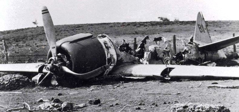 Cơ hội đó đã đến vào ngày 7/12/1941 khi Hải quân Nhật Bản mở cuộc không kích lớn vào Trân Châu cảng. Chiếc máy bay A6M2 của phi công Takesi Hirano, trong khi tấn công sân bay Hickam đã bị trúng đạn pháo phòng không và rơi xuống Pháo đài Kamehameha, làm chết 3 người lính Mỹ. Máy bay gần như gãy đôi, phi công chết trong buồng lái do va đập mạnh.