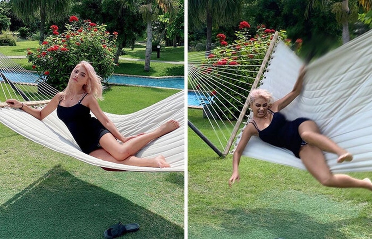 Mới đây cư dân mạng được một phen ngã ngửa với hậu trường chụp ảnh lung linh trên mạng của các cô gái.