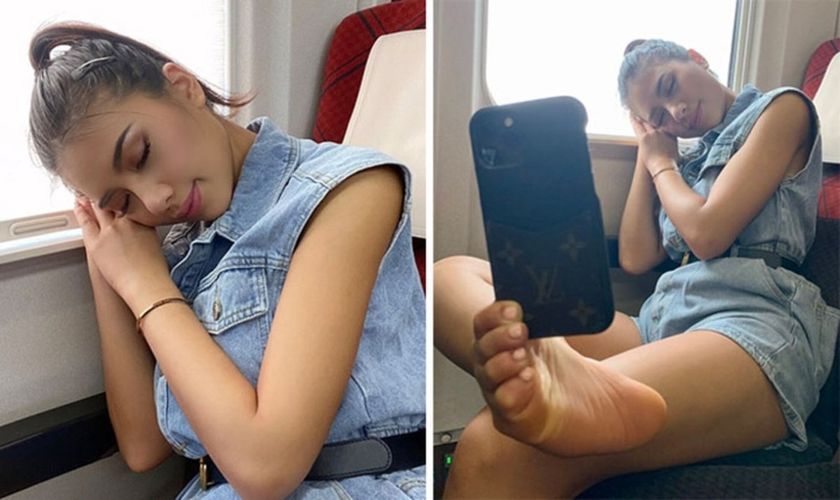 Một bức ảnh bị chụp trộm lúc ngủ không hề "giả trân".