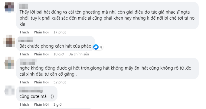 Một số ý kiến lại cho rằng MV mới của Linh Ka bắt chước phong cách của Pháo, không có chất riêng. Ngoài ra câu từ, giai điệu không thực sự ấn tượng.