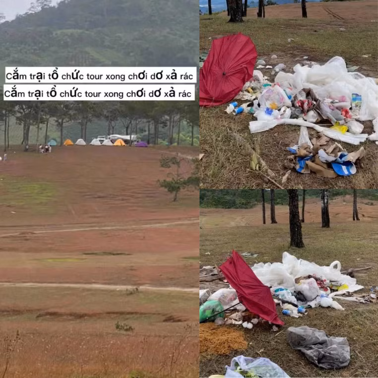 Nhưng chuyện chẳng có gì đáng nói nếu du khách đến đây và để lại rác thải mỗi lần cắm trại, ngắm cảnh. Dù là điểm du lịch không thu phí nhưng việc xả rác bừa bãi thế này vẫn đáng bị lên án. Ảnh: Tổng hợp
