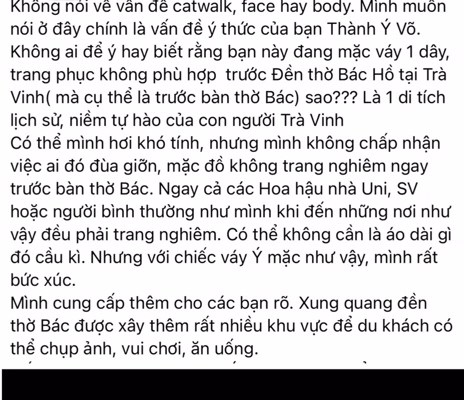 Đa số netizen đều bày tỏ sự thất vọng và cho rằng Võ Thành Ý nên cẩn trọng hơn trong việc lựa chọn trang phục và địa điểm phù hợp để rèn luyện kĩ năng catwalk. Ảnh: Tổng hợp