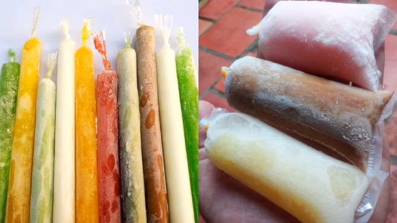 Chắc hẳn là không một ai có thể quên được những chiếc kem túi huyền thoại, đi vào tuổi thơ của nhiều người. Kem được cho vào những chiếc túi nilon bé tí, buộc lại bằng dây chun, đem để đông trong tủ đá. Khi ăn, người ta sẽ cắn ở một góc túi rồi cứ thế chờ kem chảy đến đâu là ăn đến đó.