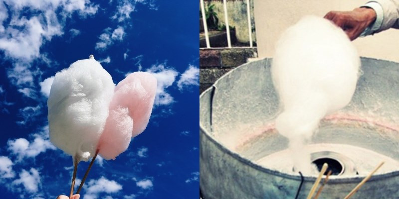 Một trong những món quà vặt "đỉnh cao" mà những đứa trẻ thời ấy ai cũng say mê là món kẹo bông gòn. Cùng vị ngọt ngọt của đường, đây đã là ký ức của biết bao người.