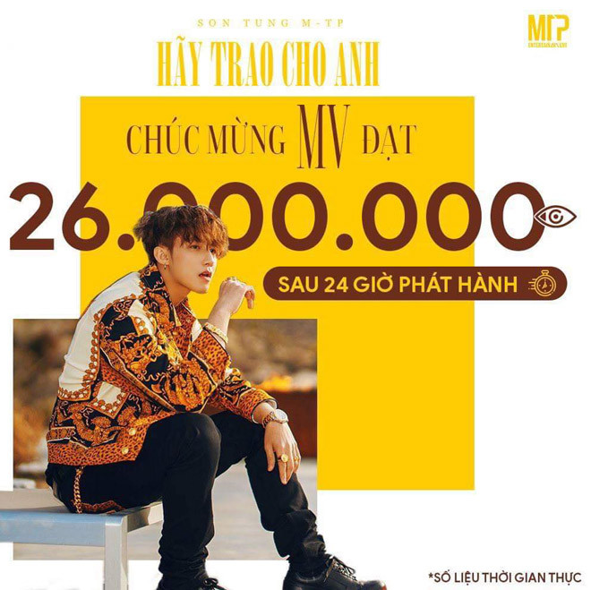 Son Tung thanh hien tuong chau A nho “Hay trao cho anh“