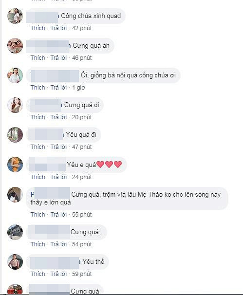 Dân mạng khen con gái Đặng Thu Thảo lớn nhanh.