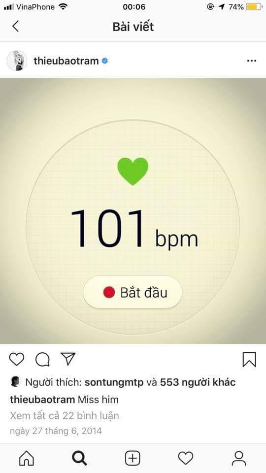 Từ ngày 14/2/2014 đến ngày 27/6/2014, Thiều Bảo Trâm nhớ nhung người yêu.