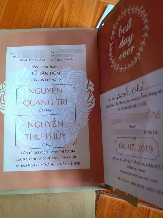 Xon xao thiep cuoi cua Thu Thuy va ban trai kem 10 tuoi-Hinh-2