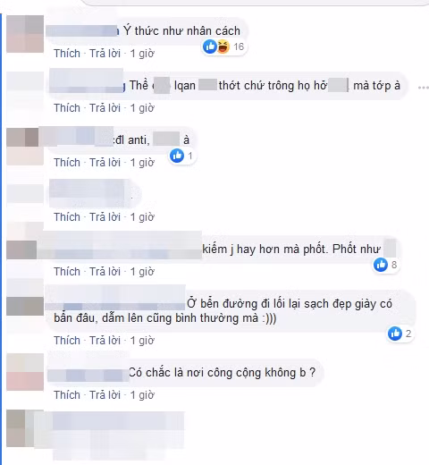 Ngay lập tức chủ đề này được bàn tán rôm rả. Anti-fan được thể đã dùng lời lẽ công kích: "Cặp đôi thiếu ý thức nơi công cộng khi ngồi lên bàn và để chân đi giày lên ghế ở một nơi sạch đẹp như vậy". Tuy nhiên, số khác lại phản bác và cho rằng những người kia đã quá khắt khe khi soi mói cả những tiểu tiết: "Ngồi chỗ nào chả được, miễn lúc sau cả hai lau đi là xong. Dù cũng ghét Hà nhưng không đến mức soi vô lí vậy chứ".