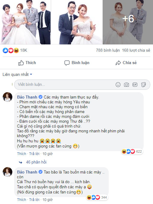 Bao Thanh muon giong fan cung dap tra fan cuong 