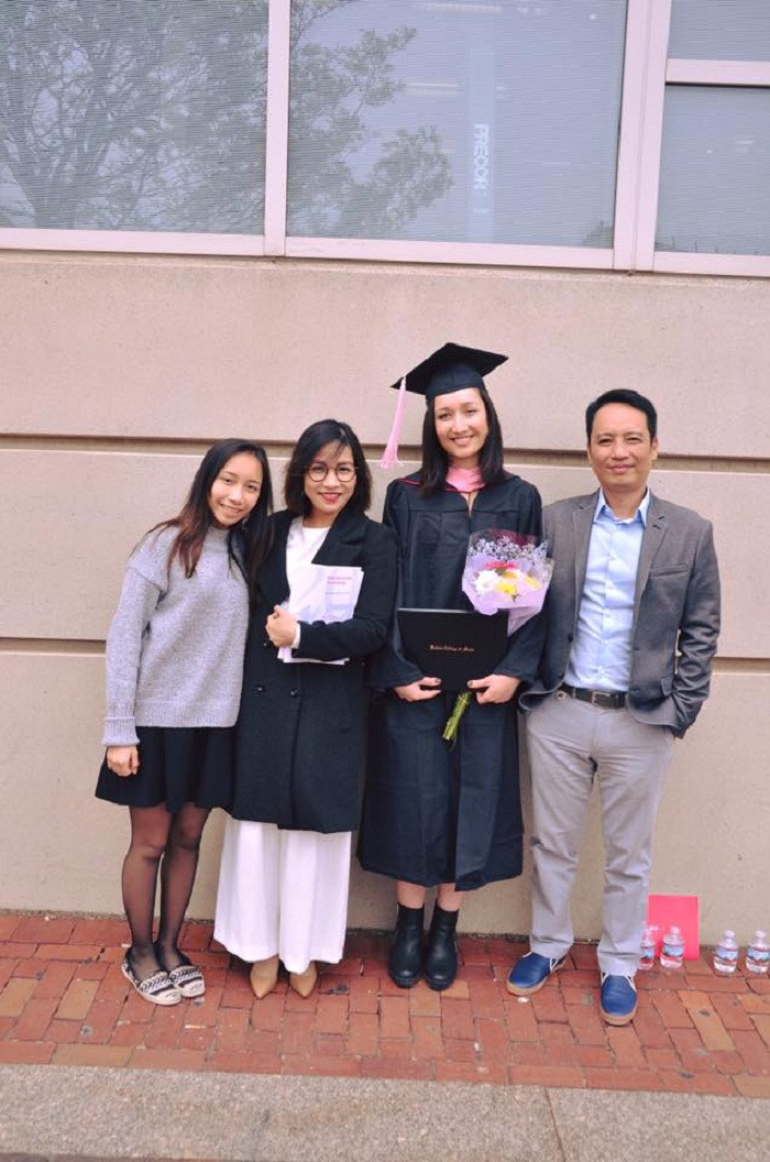 Anna Trương trong ngày tốt nghiệp trường đại học Berklee ở Boston (Mỹ). Đây là một trong những ngôi trường đào tạo về âm nhạc hàng đầu thế giới.