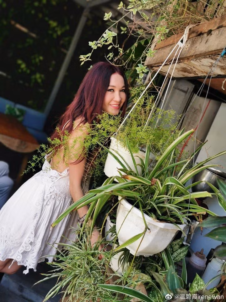 Trong loạt ảnh, Ôn Bích Hà diện bộ váy trắng tinh khoe bờ vai gợi cảm nhưng cũng không kém phần dịu dàng, thướt tha.