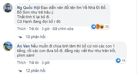 Một số fan hài hước gợi ý nên đổi tên phim là "Về nhà đi bố".
