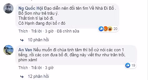 Một số fan hài hước gợi ý nên đổi tên phim là "Về nhà đi bố".