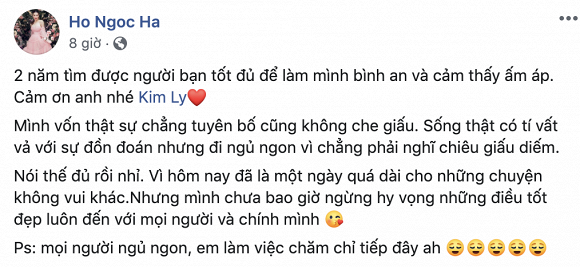 Ho Ngoc Ha - Kim Ly ky niem hai nam yeu nhau, fan giuc cuoi-Hinh-3