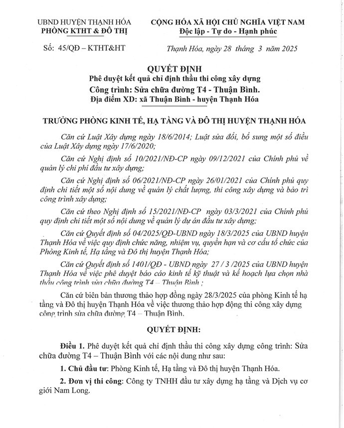 Long An: Cơ giới Nam Long tiếp tục trúng gói thầu sửa đường tại Thạnh Hóa? - Hình 3 Long An: Co gioi Nam Long tiep tuc trung goi thau sua duong tai Thanh Hoa?-Hinh-3