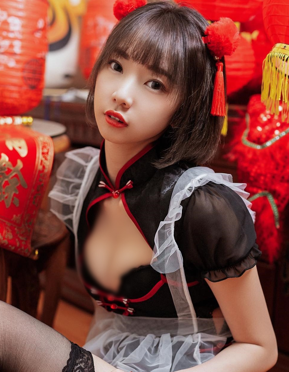 Những hình ảnh đón Tết Nguyên đán của hot girl Ưu Bảo, người Trung Quốc, đã được lan truyền mạnh mẽ. (Nguồn ảnh: IG)