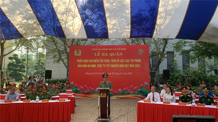 Trong đợt cao điểm tấn công trấn áp tội phạm bảo đảm ANTT Tết Nguyên đán Quý Mão 2023 trên địa bàn thành phố (từ ngày 15/11/2022 đến ngày 5/2/2023), Công an TPHCM đã điều tra khám phá 704/1.005 vụ (đạt 70,05%).