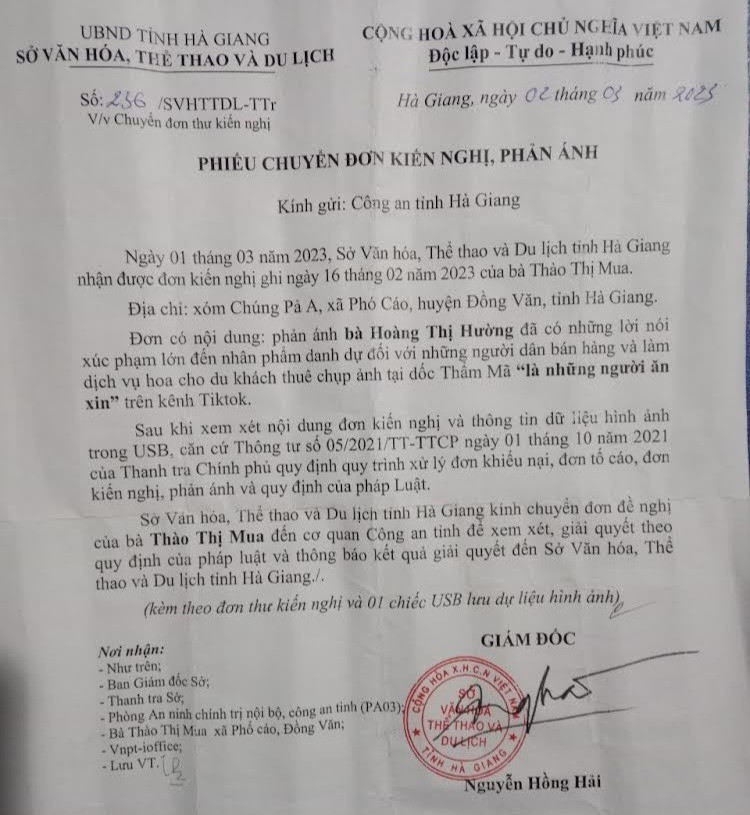 Ha Giang kien nghi xu ly Hoang Thi Huong: Quy tac ung xu tren MXH bi ngo lo