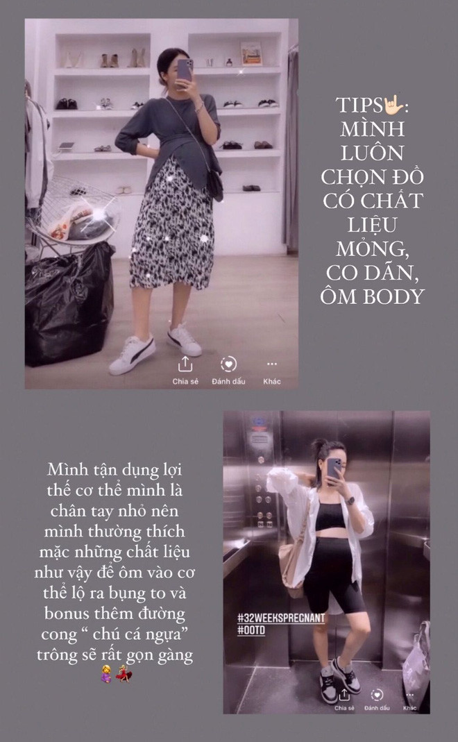 Dù bụng bầu vượt mặt nhưng Tâm Xíu vẫn có những bức hình xịn sò, sành điệu "ăn đứt" hội gái xinh mới nổi.